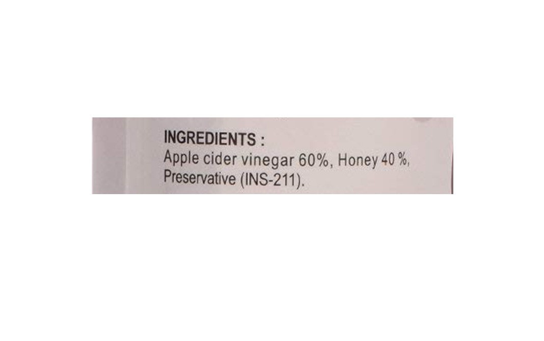 Nutriwish Apple Cider Vineger, with Mother Vinegar and Honey   Bottle  500 millilitre